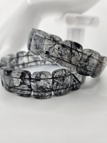 Čierny Rutil náramok / Black Rutalited Quartz
