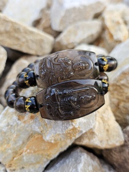 Obsidián náramok s Buddha